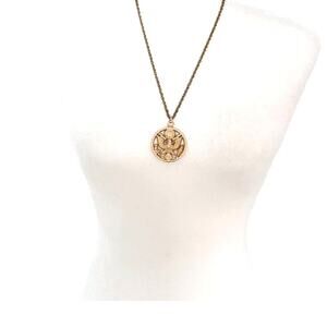 Goldtone Presidential Medalion Necklace